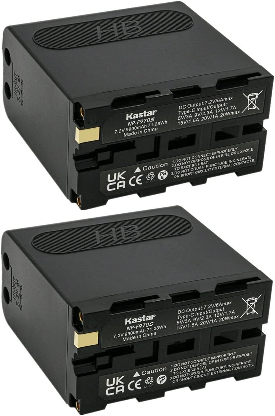 Kastar 2-Pack NP-F970S Battery Replacement for Sony HXR-MC1500 HXR-MC2000 HXR-MC2500 HXR-NX100 HXR-NX3 HXR-NX5 HXR-NX5C HXR-NX5R MPK-DVF4, MVC-CD1000 MVC-CD400 MVC-CHF81 MVC-CKF81 MVC-FD100 MVC-FD200