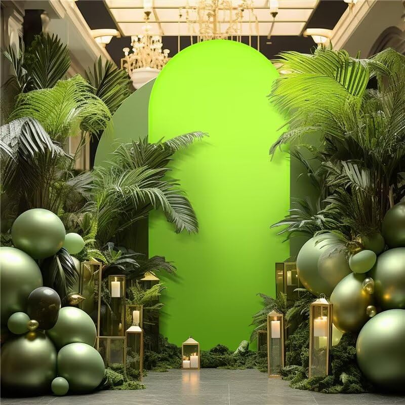 Wedding Arch Cover 6FT Spandex Fitted Wedding Arch Stand Covers for Round Top Chiara Arch Backdrop Stands Cover for Birthday Party Ceremony Banquet