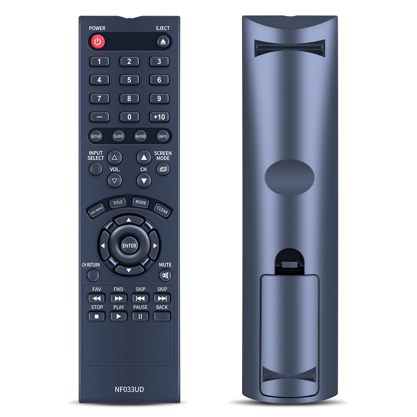 NF033UD Replacement Remote Control for Sylvania Emerson TV DVD Player LD190SS1 LD190SS2 LD195SSX LD320SS1 LD320SS2 LD320SSX LD370SSX LD190EM1 LD190EM2