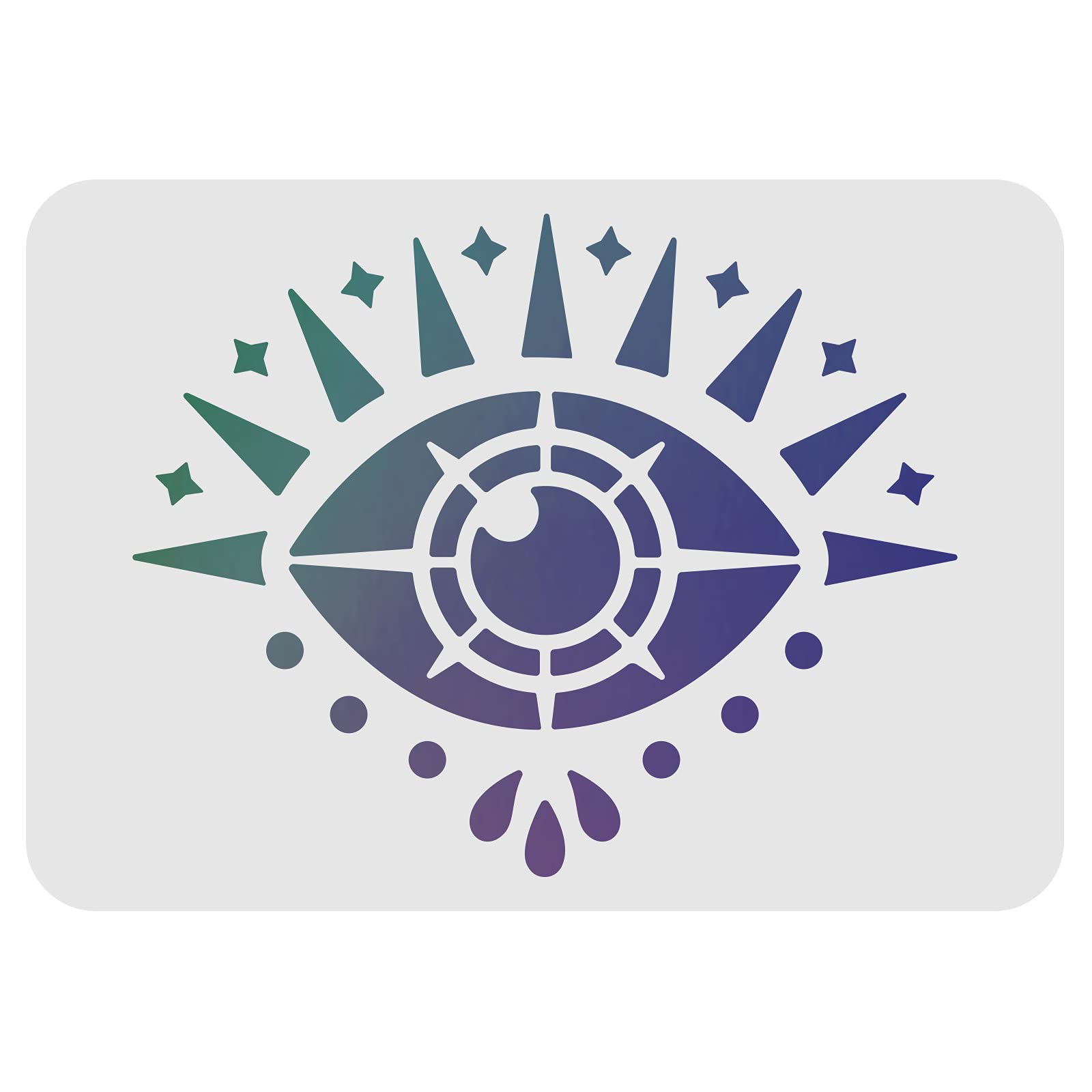 FINGERINSPIRE Evil Eye Stencil 11.7x8.3 Inch/29.7x21cm Create DIY Evil Eye Home Decor Stencils Reusable Stencils for Painting on Wood Canvas Eye Stencils for Crafts