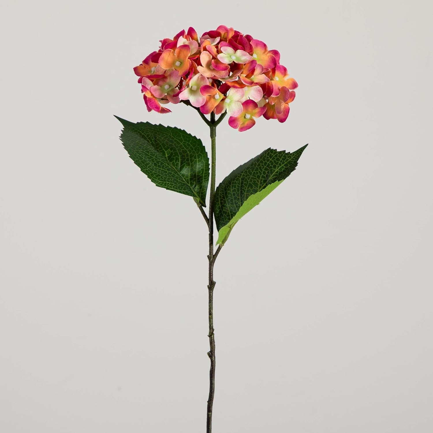 Nearly Natural 20-in Artificial Hydrangea Flower Stems, Set of 3 Long Stem Artificial Flowers for Home or Office Décor, Faux Hydrangea Flower Stems in Pink for DIY Decoration