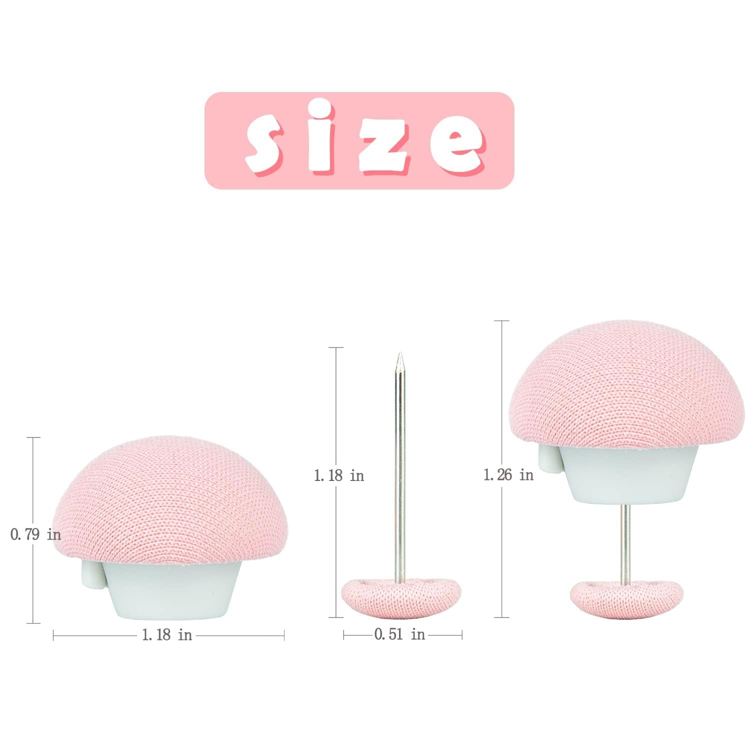 FLOXIT Quilt Holder Duvet Cover Clips, Mushroom Round Fixing Clips With Buttons (Pink, 16) 2