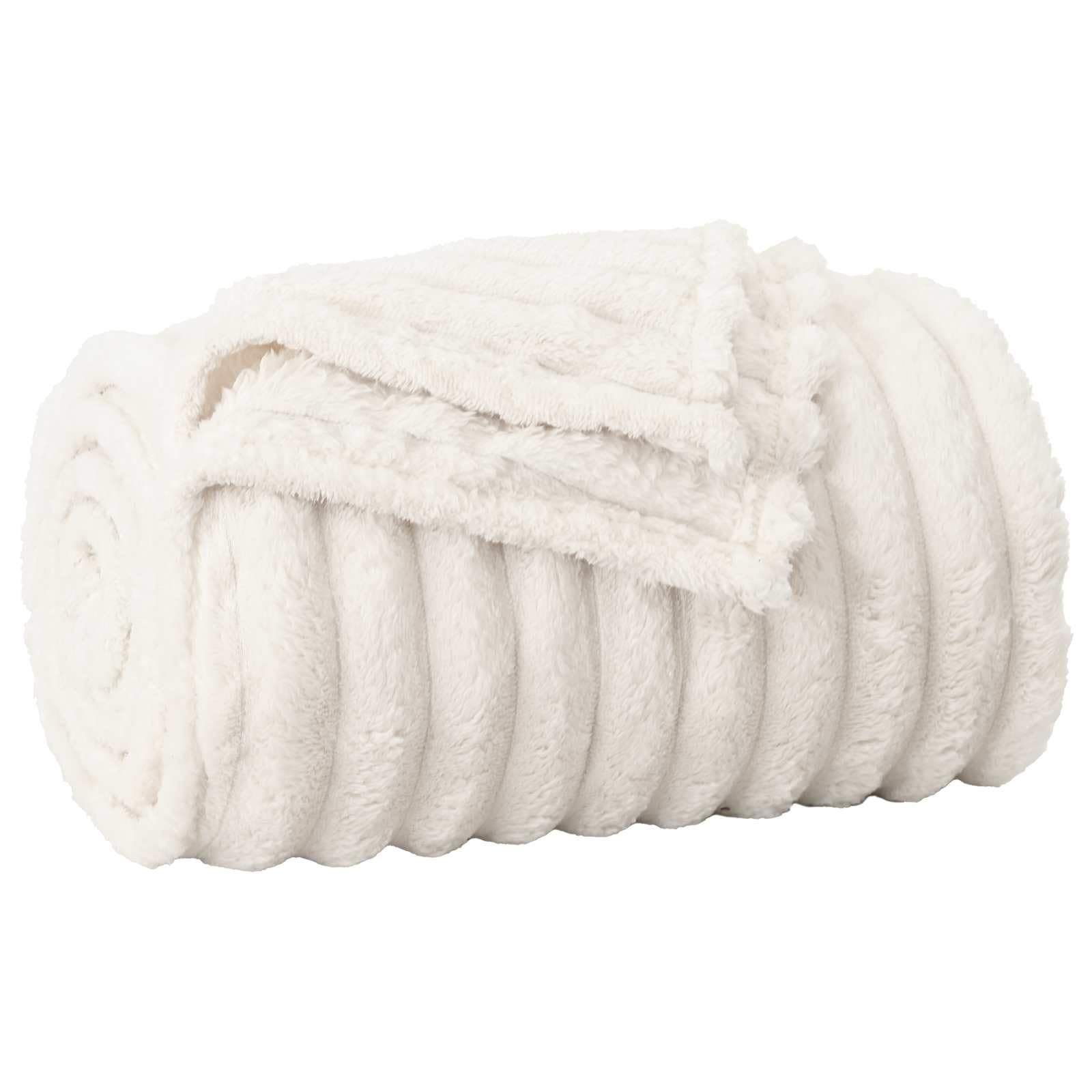 Générique Coperte in pile, 6 pezzi, color crema, 200 x 150 cm | Leggero 260 g, lavabile in lavatrice, uso interno, ideale divano letto