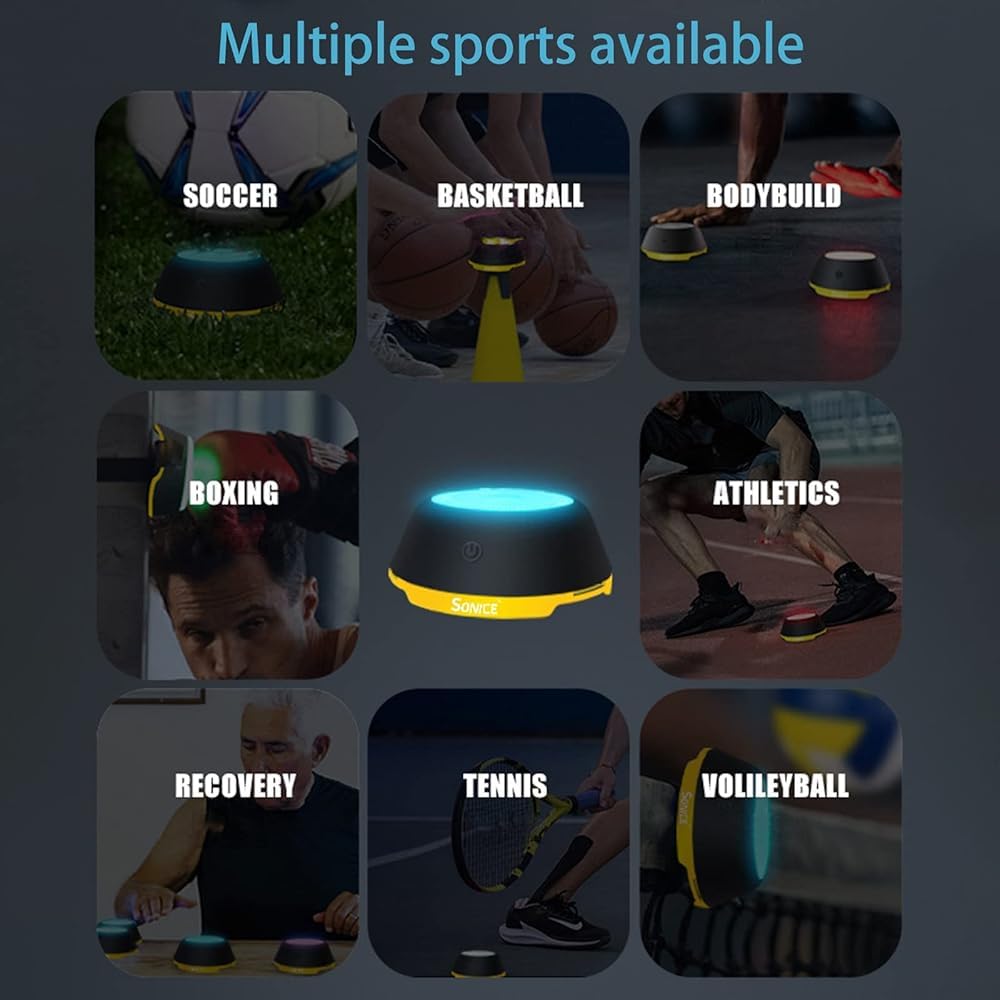 LED-Reflex- und Reaktionstrainingslicht für schnellere Reaktionszeit, Geschwindigkeit, Beweglichkeit, Fitness, Boxen, Sportübungen