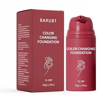 Color Changing Foundation 30ML, Automatically Adjusts Makeup Application, Deep Hydration & Refines Pores, Medium to Full Coverage Cream for Mature Skin 1.06 FL OZ