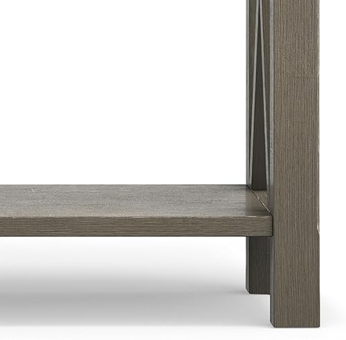 Miniatura 29 de SIMPLIHOME Kitchener Mesa consola – Mesa de sofá de madera maciza de 47 pulgadas de ancho en color blanco, mesa de almacenamiento contemporánea para