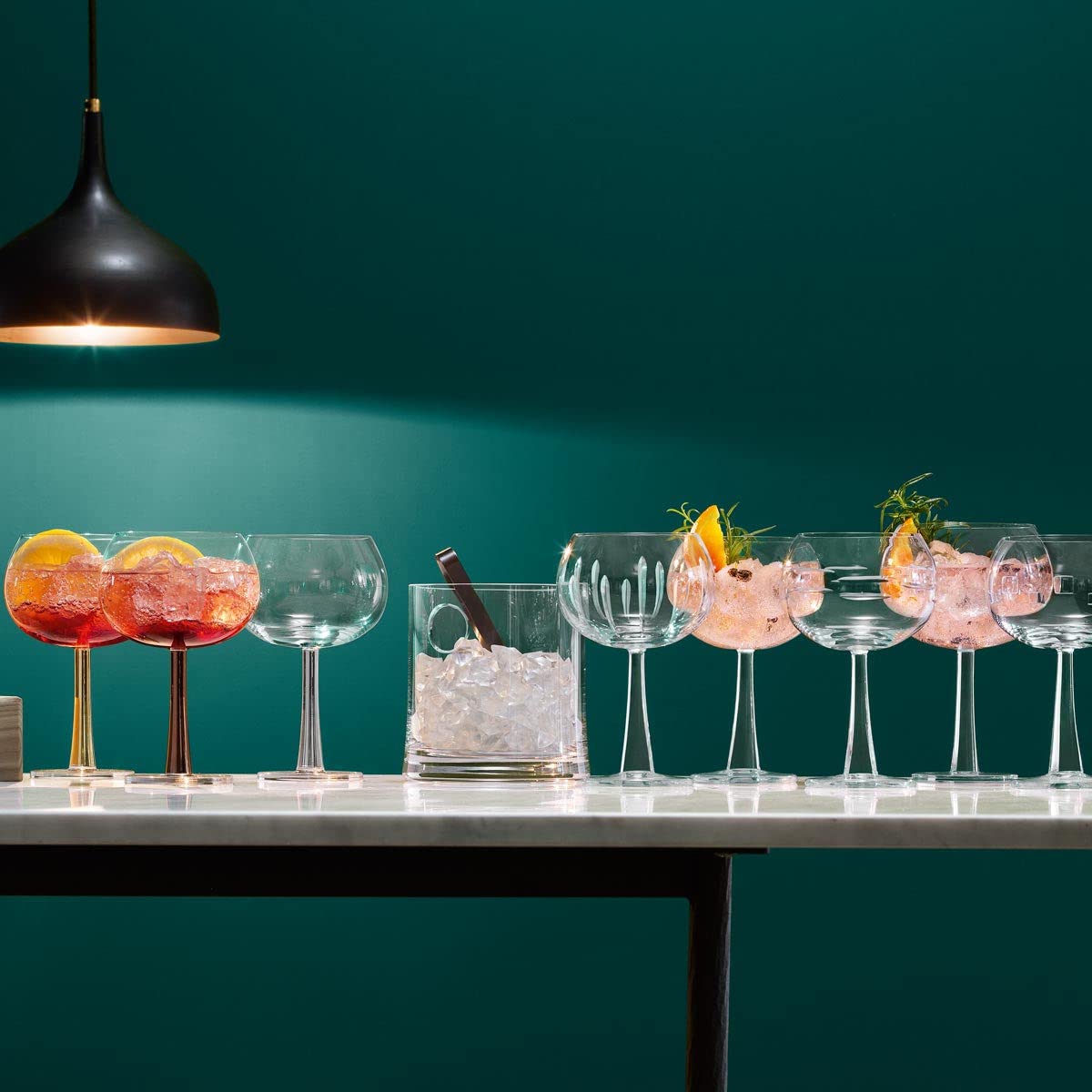 LSA International Gin GN12 Copa de balón, 420 ml, 2 unidades, color cobre