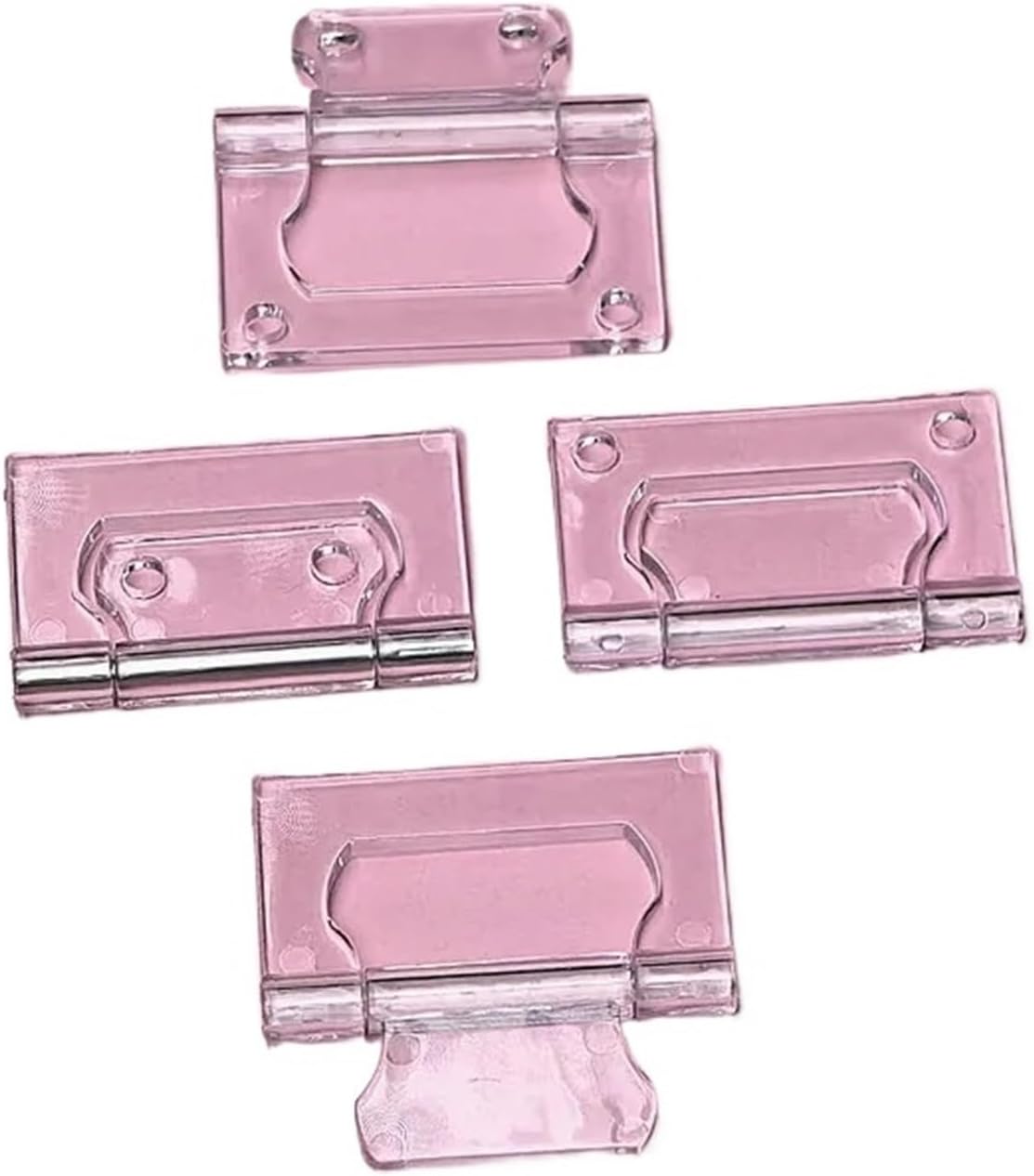 1pc Transparent Hinge Small Wooden Door Silent Crystal Pet Door Leaf Hinge Required Hardware(45mm Transparent Shaft core)