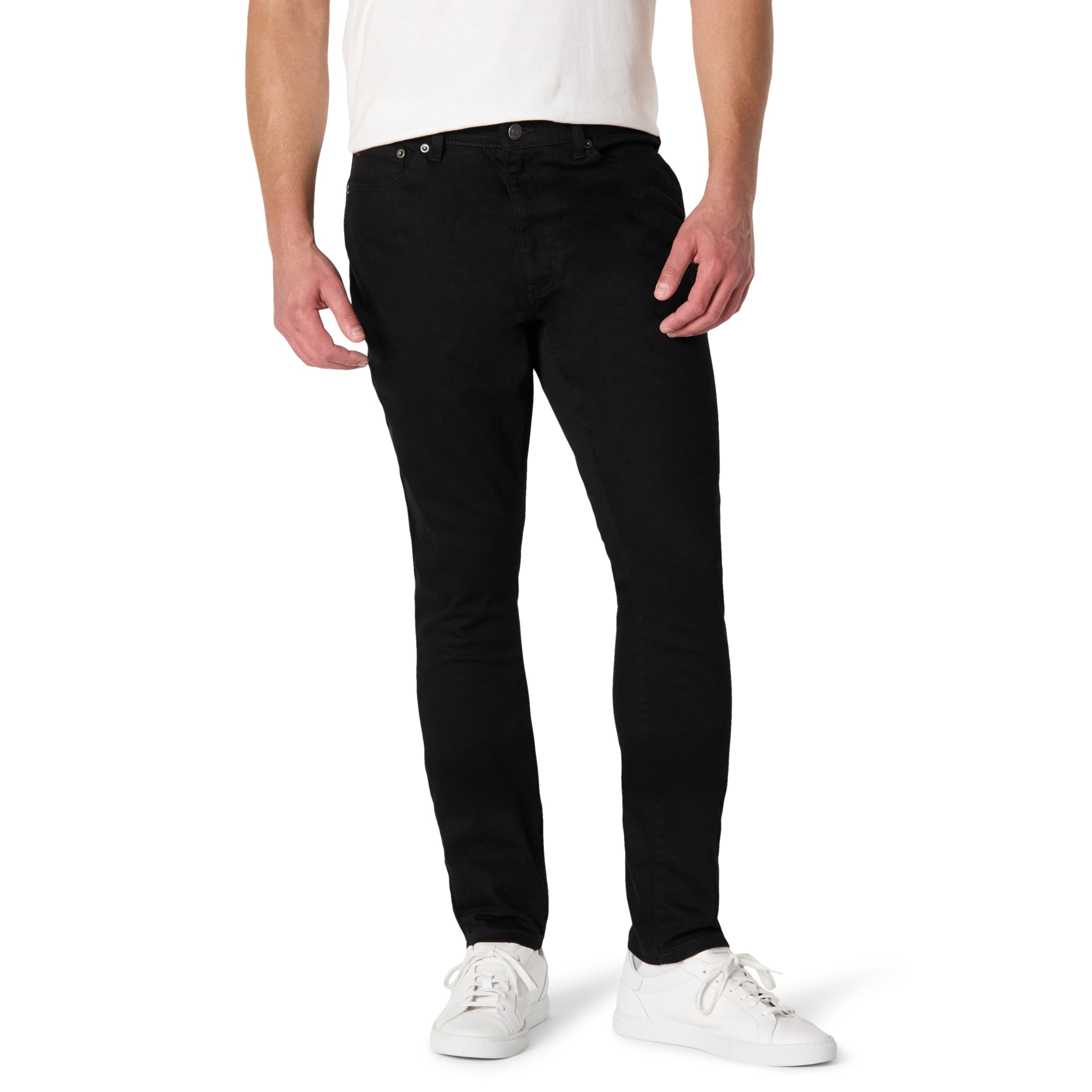 Amazon Essentials Men's Medium Stretch Skinny-Fit Jeans, Black, 34W / 28L