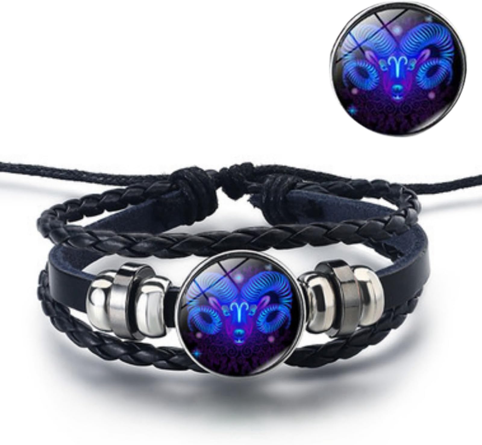XinyigSerene Manifestation Bracelet - Spirit Zo Caribbean King Glow In The Dark Bracelet - Hand-Made Woven Adjustable True Soul Keychain