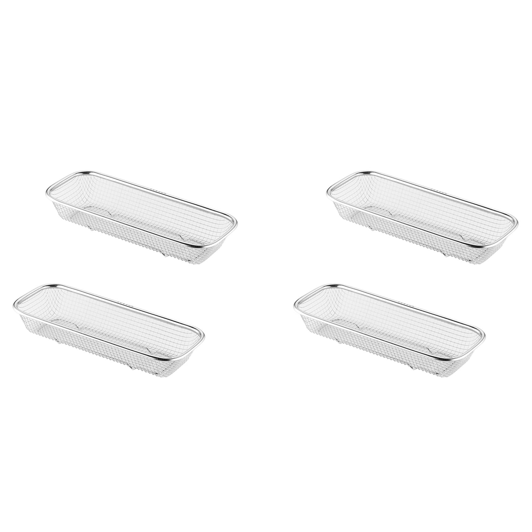 Hndhbfgrt Utensil Drying Rack 4 Pack Stainless Steel Utensils Holder Compact Dish Rack Chopsticks Spoons Drainer Basket Organizer