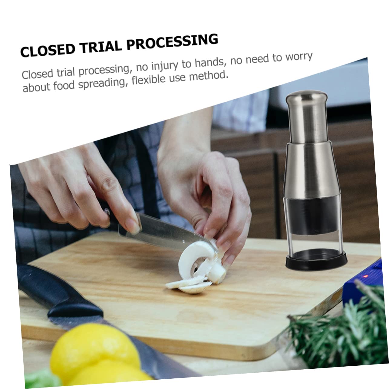 MAGICLULU 2Pcs Garlic Mincer Multi Function Garlic Press for Efficient Chopping Kitchen Tool for Sauces Pesto More with Edge