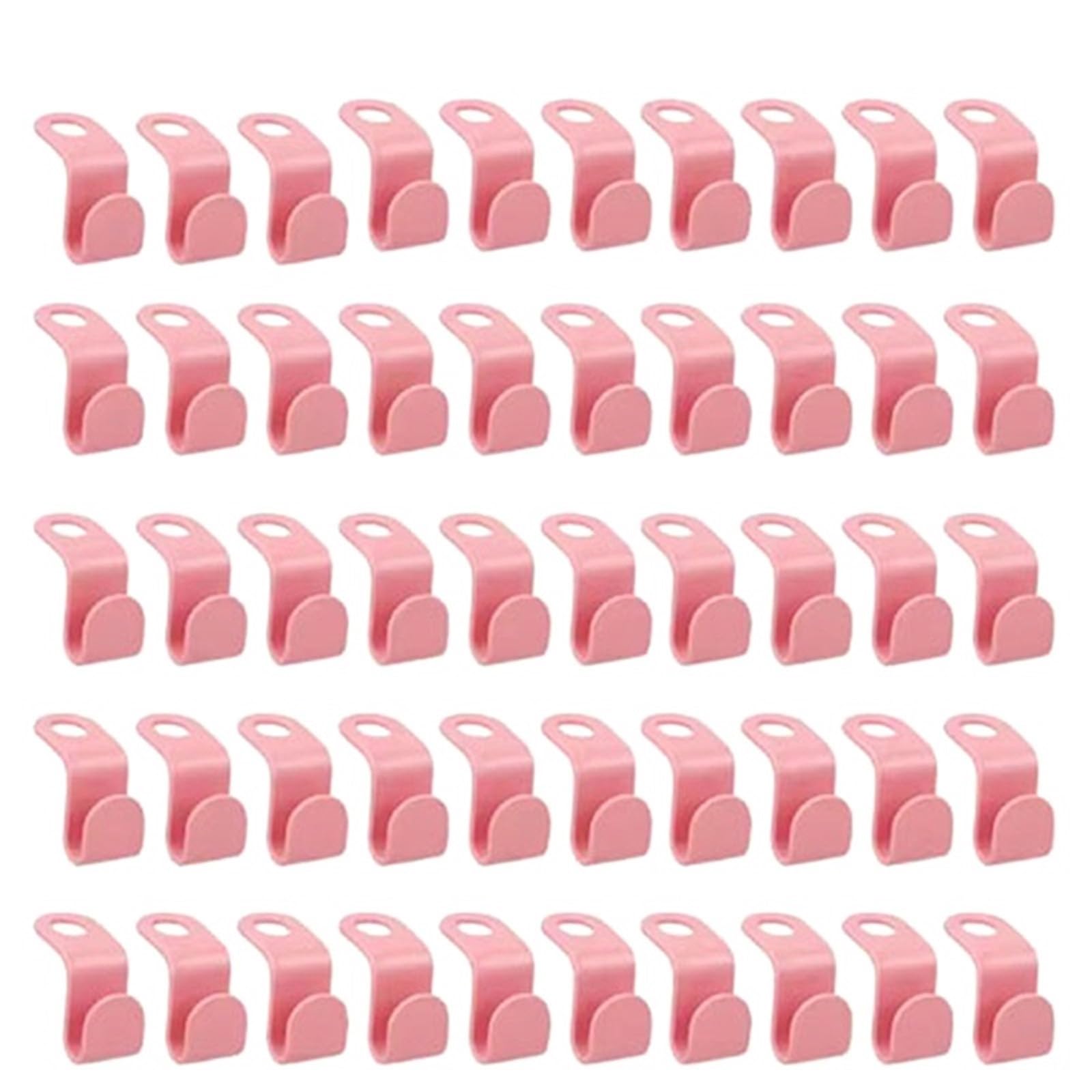 Hangers for Clothes Space Savers 200 Pcs Clothes Hanger Extender Hooks - Space-Saving Connectors For Closet Organization Needs(Pink)