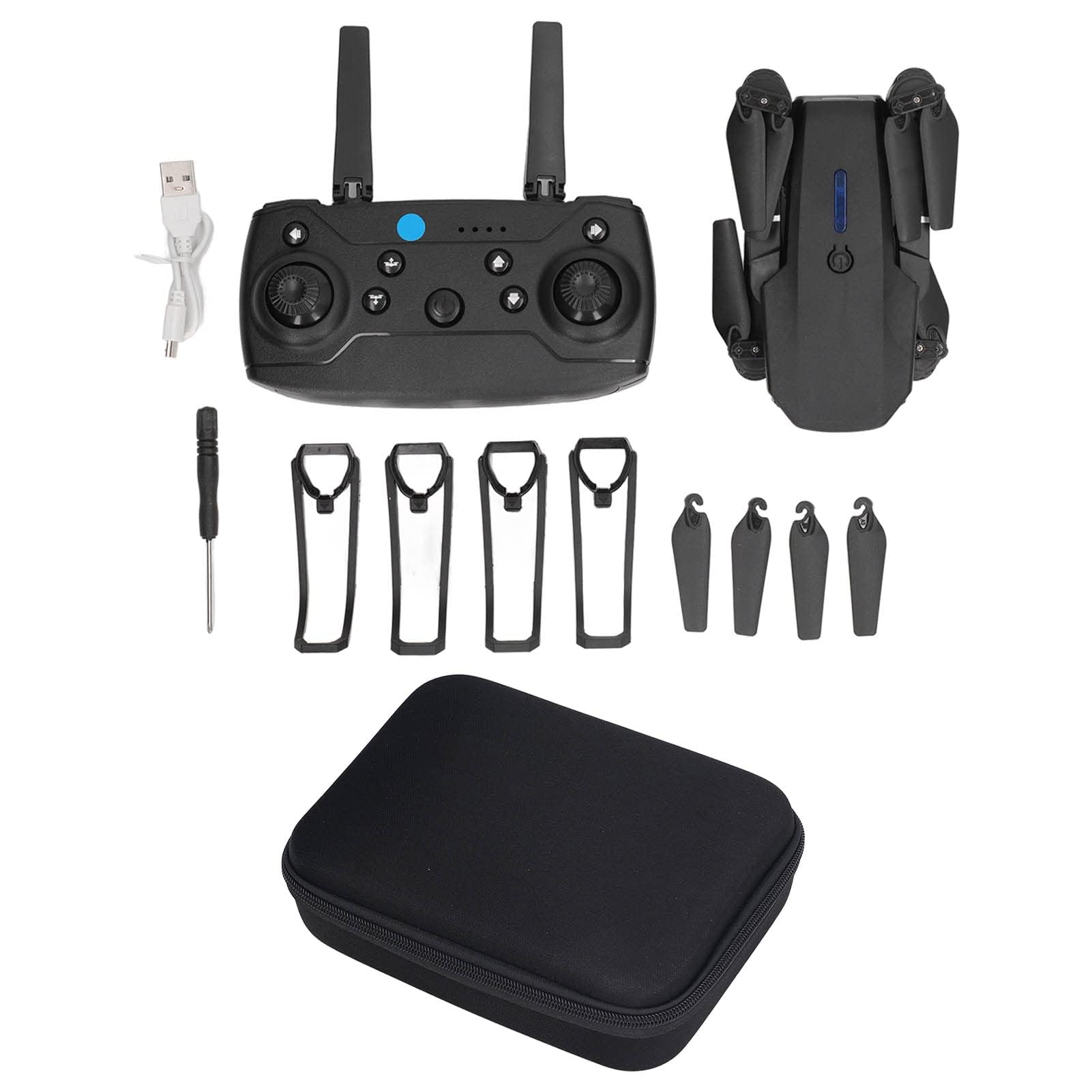 4-osiowy Dron RC z podwójną kamerą 4K HD dla Początkujących Dorosłych, Obracany w 3D Składany Quadcopter FPV RC z Unoszeniem się w Wysokim Położeniu, trajektorią Lotu, Połączeniem