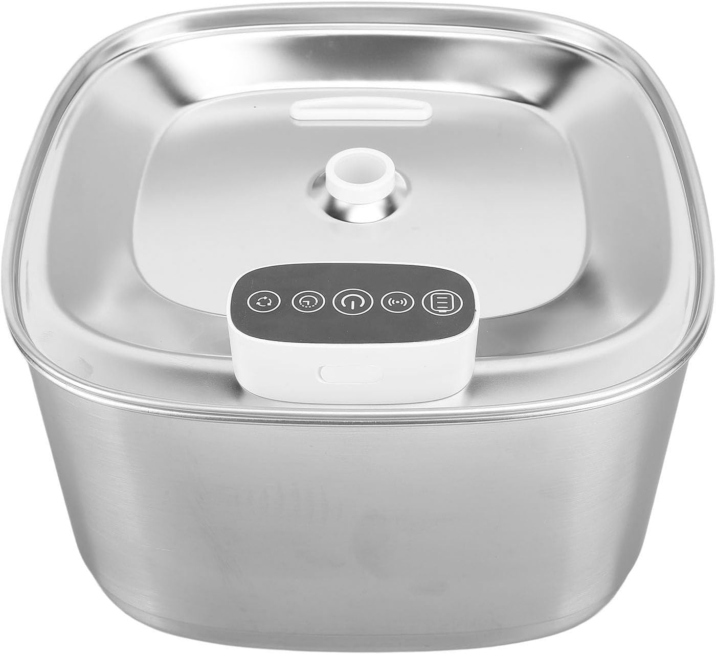 Motion Sensor Stainless Steel Cat Water Fountain, 3.2L Automatic Pet Fountain Dog Water Dispenser with Replacement Filters Silicone Mat for Cats, Dogs, Multiple Pet