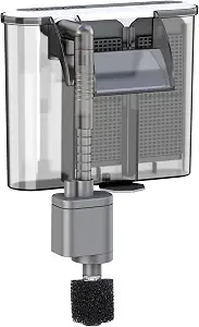 Vimvins Small Aquarium Filter, Quiet Fish Tank HOB Filters for 2 to 10 Gallon Aquariums, Adjustable Flow (Model: 302)