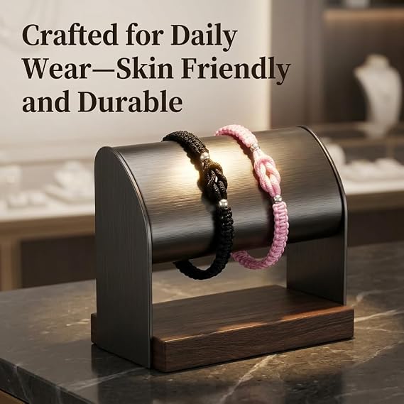 Matching Bracelets for Couples, 2PCS Knot Bracelet Black & Pink, Adjustable Couples Bracelets for Him Her, Long Distance Relationship Gifts, Anniversary Birthday Gift for Boyfriend Girlfriend