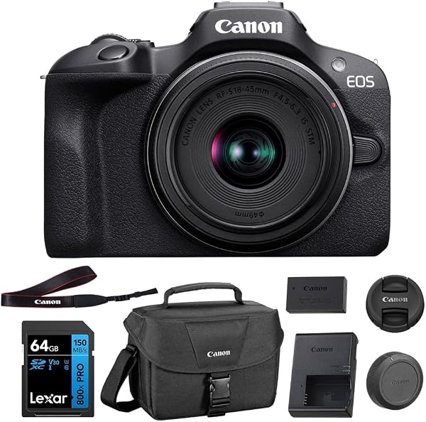 Canon EOS R100 Mirrorless Camera with STM Lens Kit