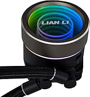 Vista 4 de Lian Li Enfriador líquido para CPU Galahad II Trinity de 14.173 in, ventiladores de radiador ARGB en cadena ARGB preinstalados o ventiladores UNI