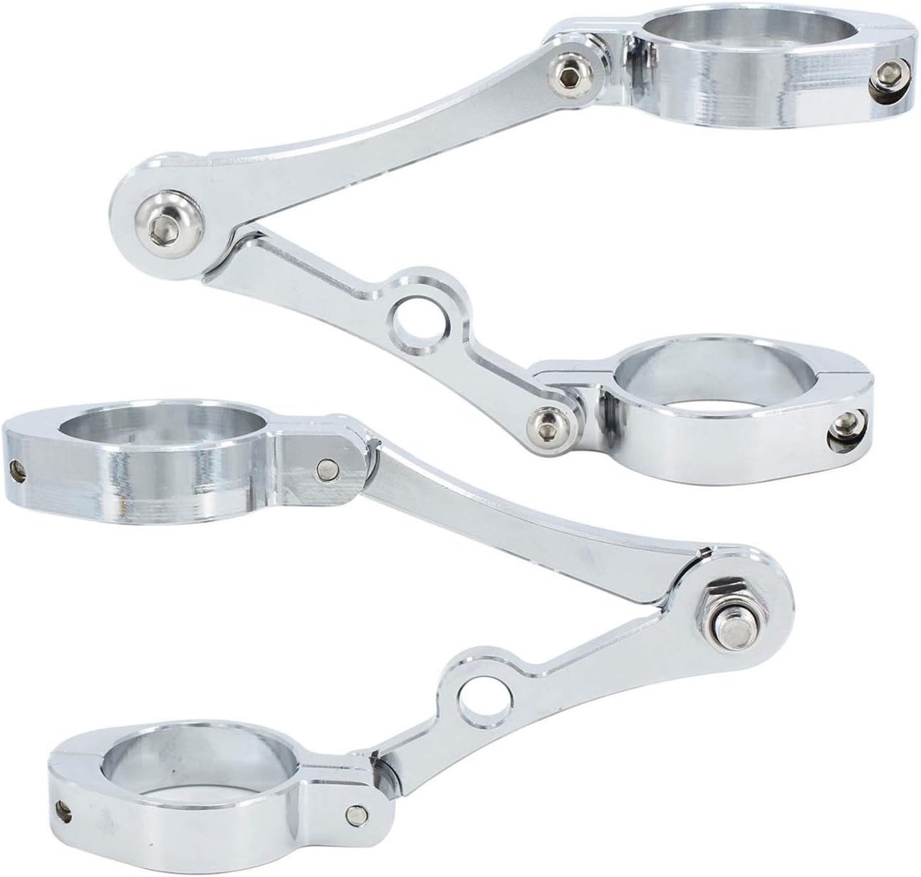 Motorcycle Headlight Bracket Mount Clamp 39mm-41mm CNC Fork Tube Spotlight Holder DaJiKan (Color : Chrome)