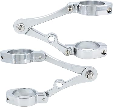 Motorcycle Headlight Bracket Mount Clamp 39mm-41mm CNC Fork Tube Spotlight Holder DaJiKan Color Chrome