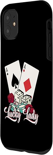 Miniatura 2 de iPhone 11 Lucky Lady - Jugador de póquer Casino de juego Estuche para jugadores
