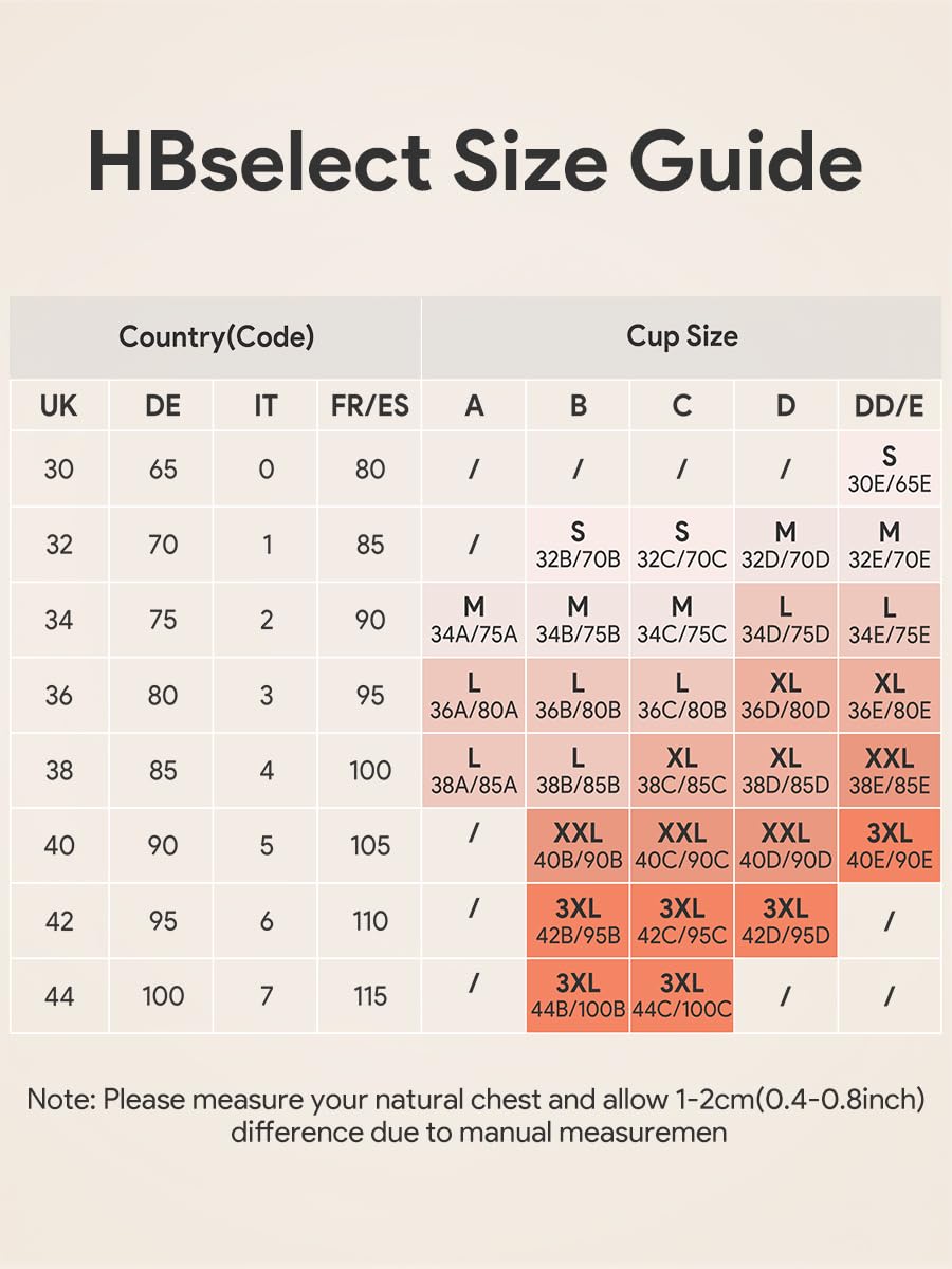 HBselect Still BHS ohne Bügel Seidig Schwangerschaft Mutterschaft BHS Umstands Nahtlos mit zusätzlichen BH-Verlängerung Schlaf BH für Damen