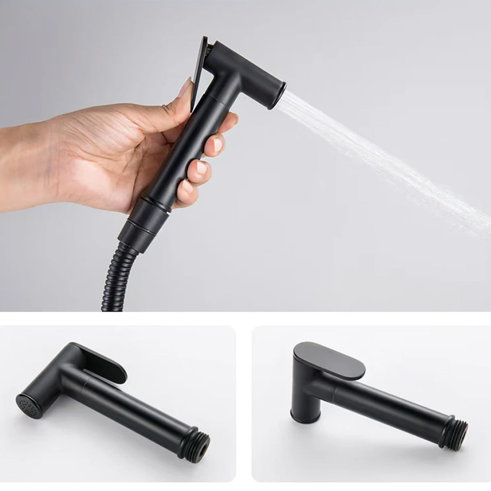 Spruzzatore per bidet per WC, miscelatore nascosto per acqua calda e fredda, spruzzatore per bidet portatile in ottone per WC, kit per doccia per pannolini montato a parete per la pulizia del bagno