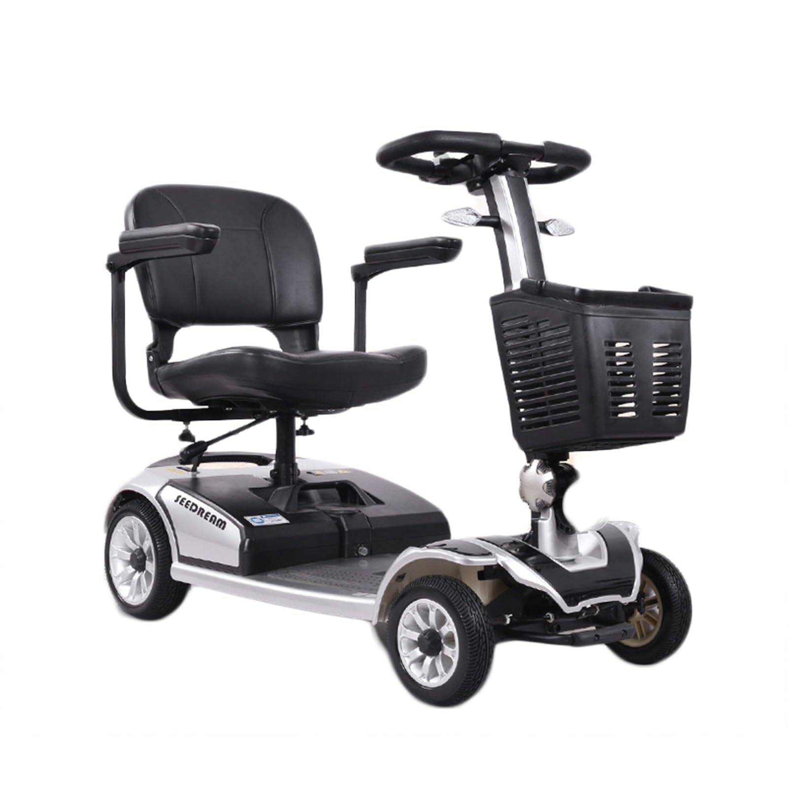 Scooter de Movilidad con 4 Ruedas - móvil para Personas Mayores - Patinete de Movilidad para Adultos, Ligero Plegable, Patinete Eléctrico Plegable para Personas Mayores