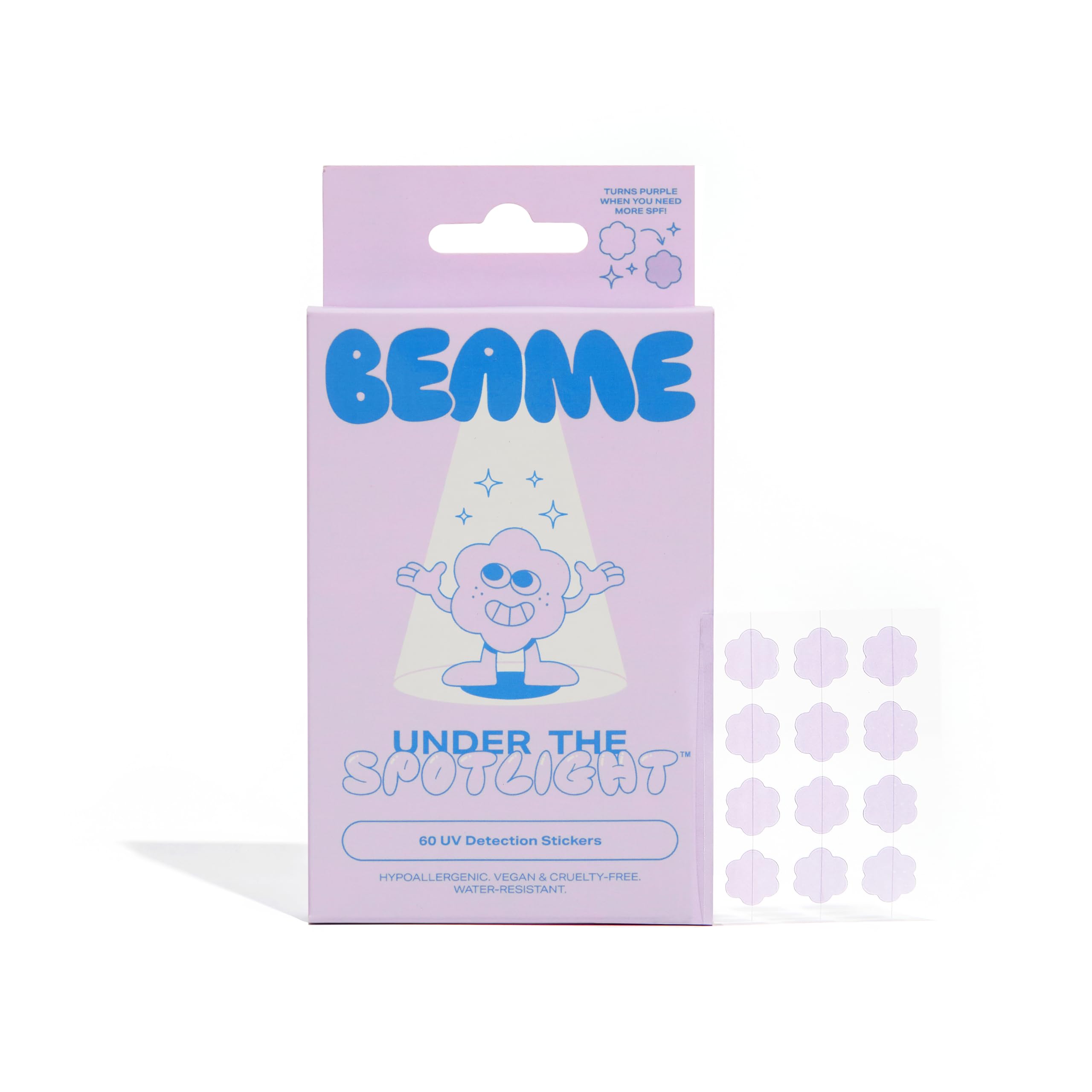 Under The Spotlight™ UV Detection Stickers, Smart UV Sensing Stickers That Show When To Reapply