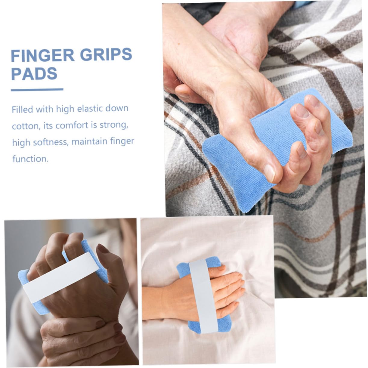 Fingergriffkissen 2 Stück aus Tuch und Daunen, Ergonomisch für Hand