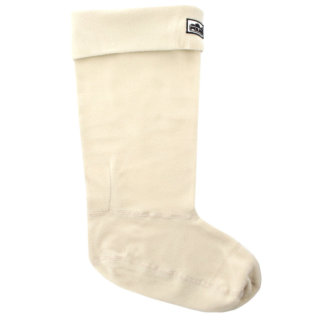 Polar Womens Thermal Fleece Welly Wellington Boot Warm Cosy Soft Wellie Socks - Cream - XL