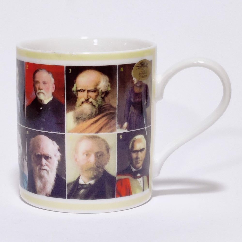 The Leonardo Collection White Famous Scientists In History Mug - Fine China Construction With Matching Presentation Box
