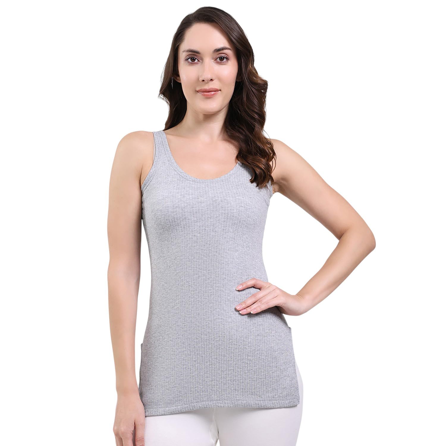 Women Regular Fit Solid Round Neck Pull On Sleeveless Winter Thermal Vest| WoWomen Thermal Vest for Winter | Warm Inner Wear Top for Ladies |Comfortable Body Warmer For Women's (Pack Of 1)