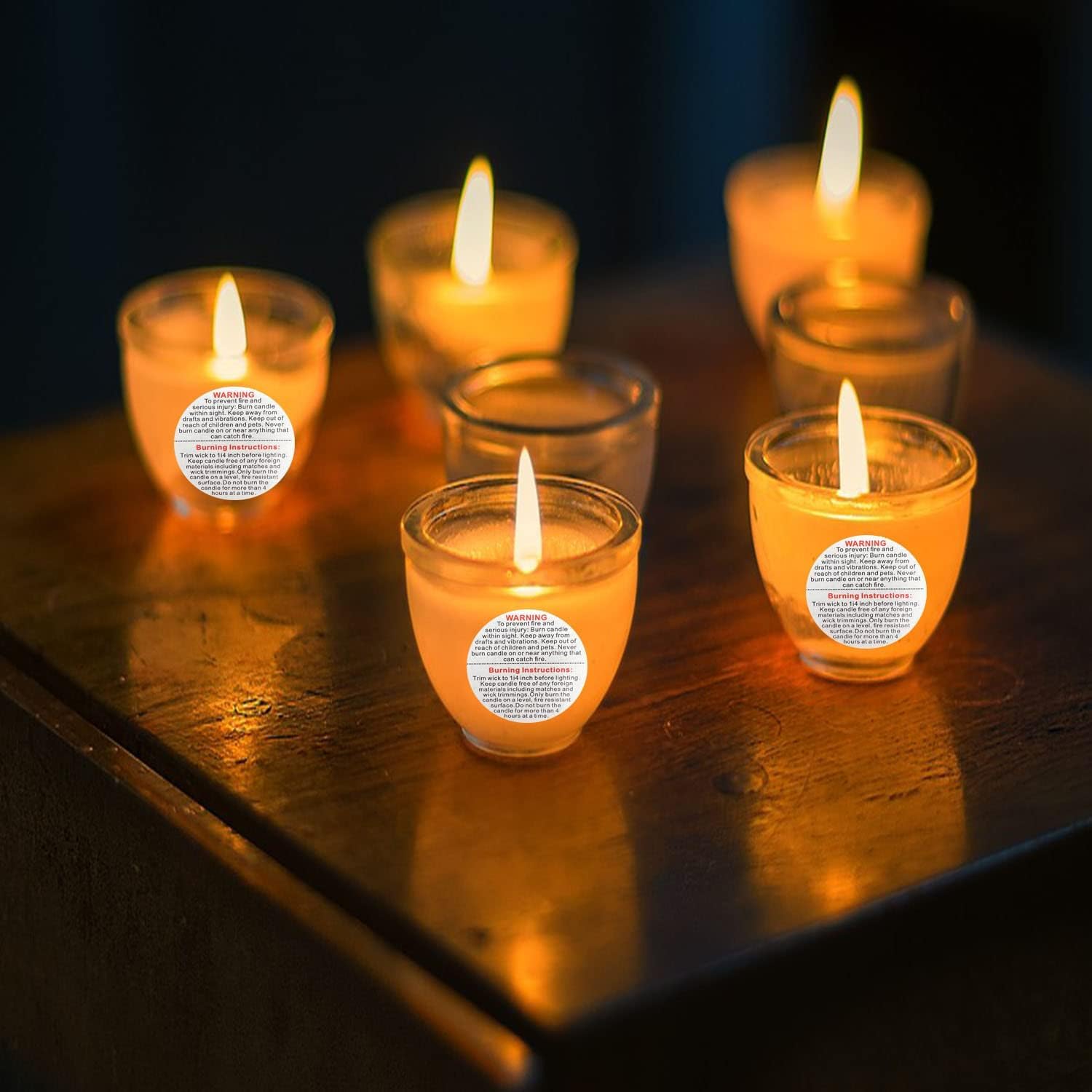 FirstTry Candle Warning Stickers I White Circular Safety Sticker I Waterproof, Easy to Peel I Round Label for Candle Making DIY Candle Jars Container and Tins – 500 Pcs (1 Inch) - Image 8 thumbnail