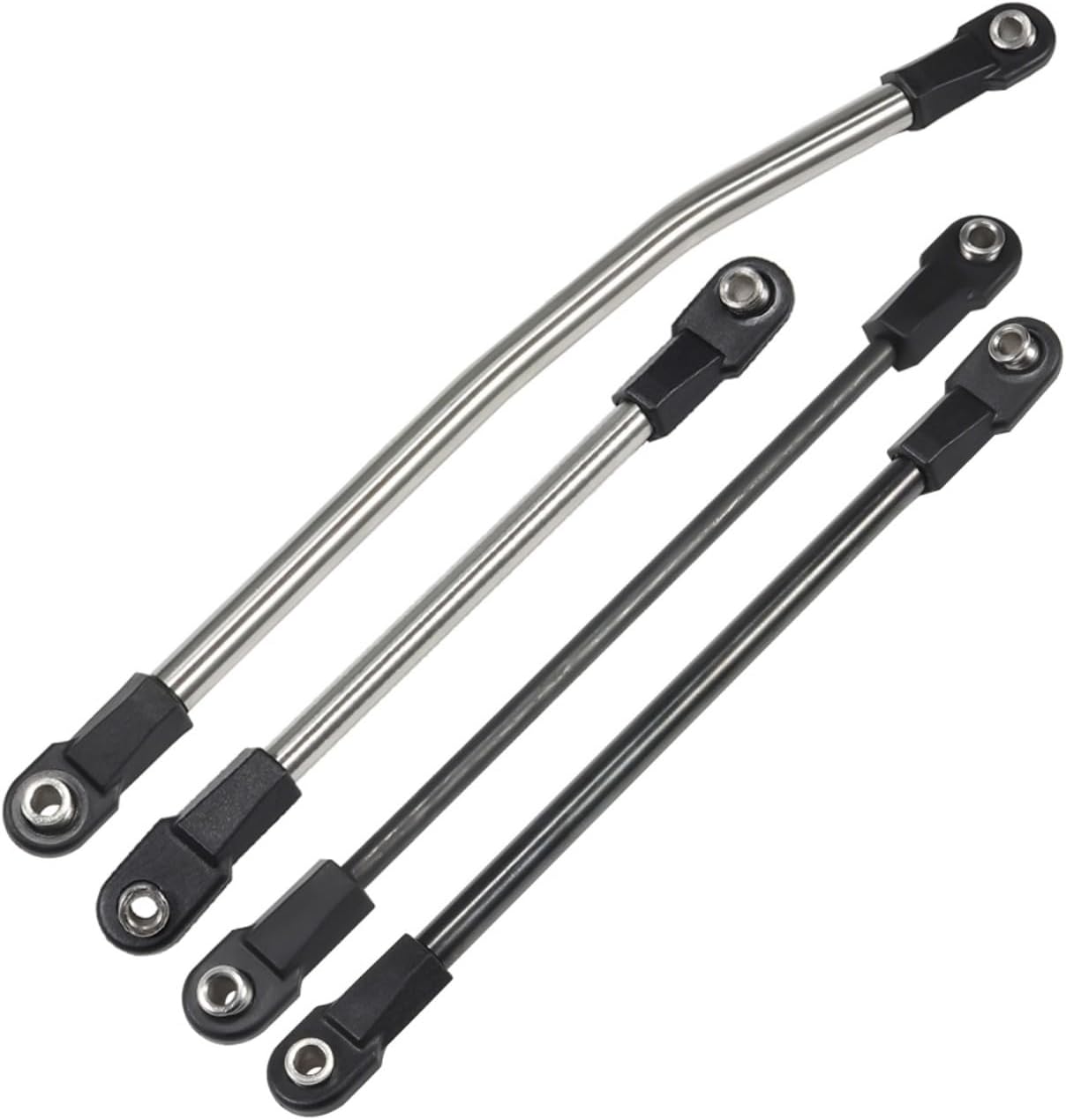 20pcs Link Rod End M4 Ball Joint Head for 1/10 RC Crawler Car for Traxxas TRX‑4 TRX6 SCX10 D90 TF2 CC01 Gen7 Gen8 Upgrades (20pcs Bent)