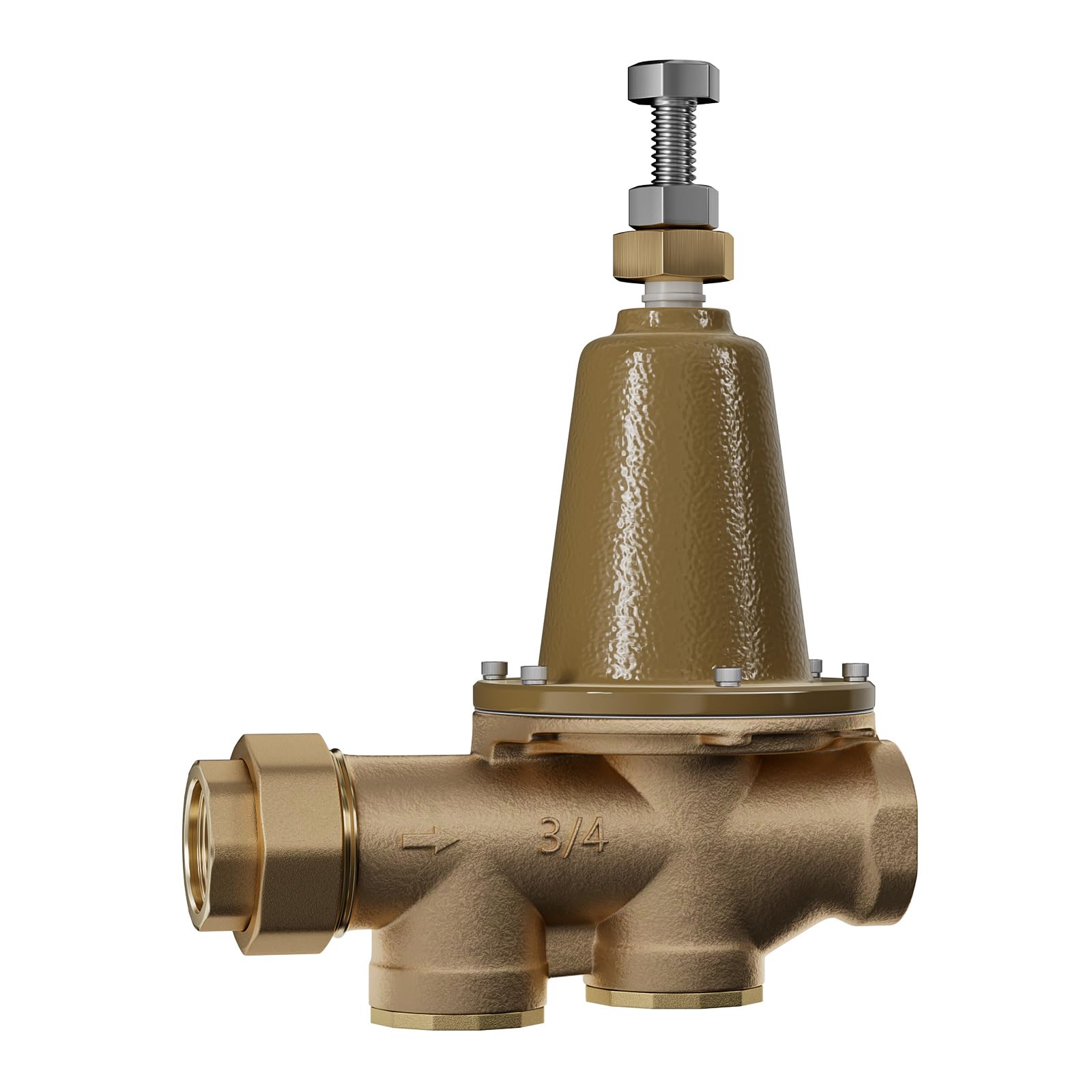 Photo 1 of LF25AUB-Z3 3/4-Inch Water Pressure Reducing Valve for Residential, Commercial, and Industrial Use - Water Pressure Regulator Adjustable 25–75 psi, Max 300 psi