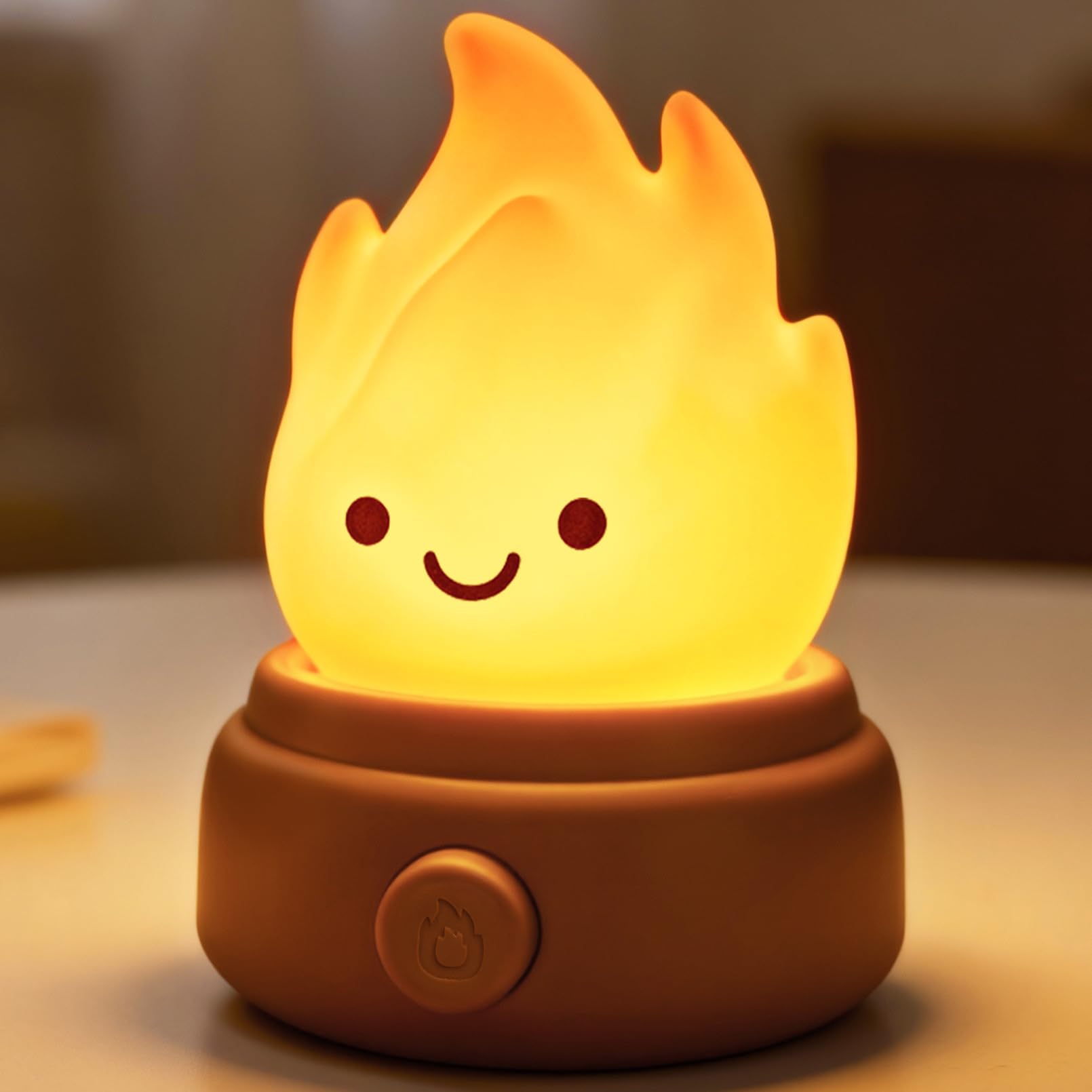 2026 Upgrade Campfire Night Light with White Noise Portable Desk Lamp Cute Silicone Flame Lights Flameless Candles Lamps — view 8