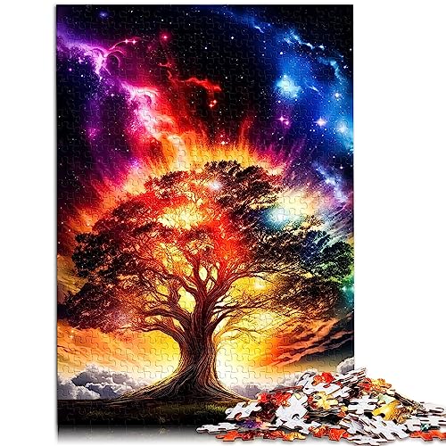 SIBREA Puzzle für Erwachsene und Kinder ab 12 Jahren, Kosmischer Baum des Lebens, 1000 Teile, Puzzle aus Pappe, Größe: 26 x 38 cm