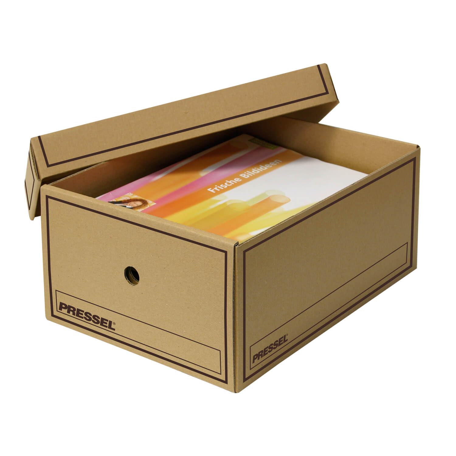 PRS Store-Box A4 - Scatola portaoggetti, per archivio, colore: blu, 10 pezzi, colore: Naturale