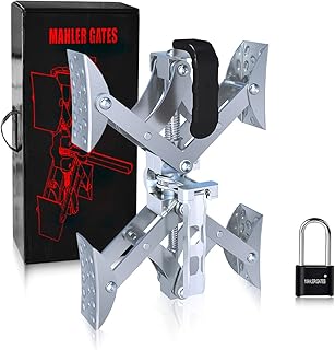 MAHLER GATES X-Shaped Wheel Chock Stabilize,RV Tire Locking Stabilizers with Integrated Wrench & Anti-Theft Code Locked,2'' to 10''Wheel chocks Scissor for Campers Travel Trailers Trucks