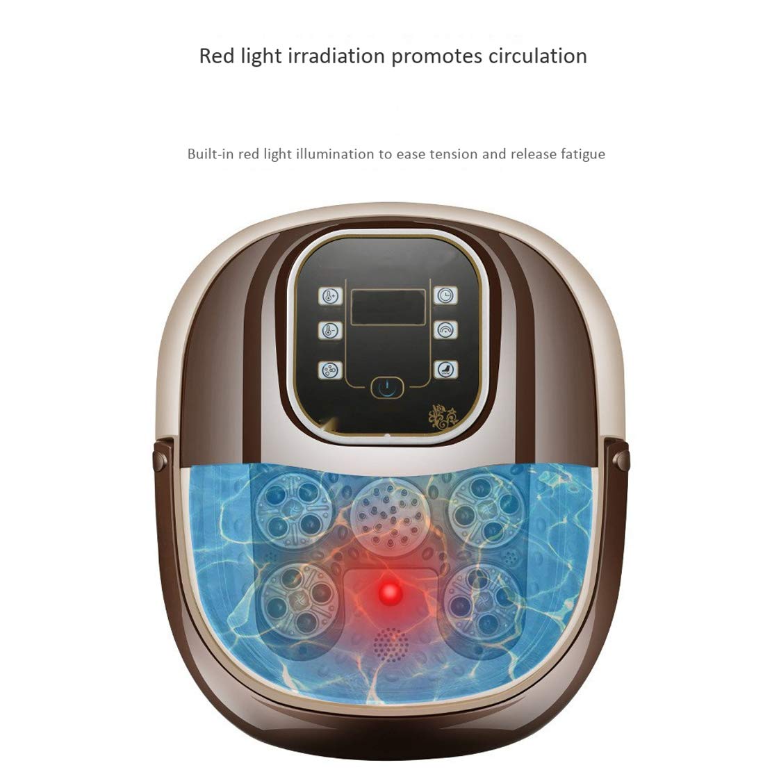 Massaggiatore Plantare Piede Elettrico Pediluvio con impastare Shiatsu Bolle di Calore per alleviare l'affaticamento del Piede