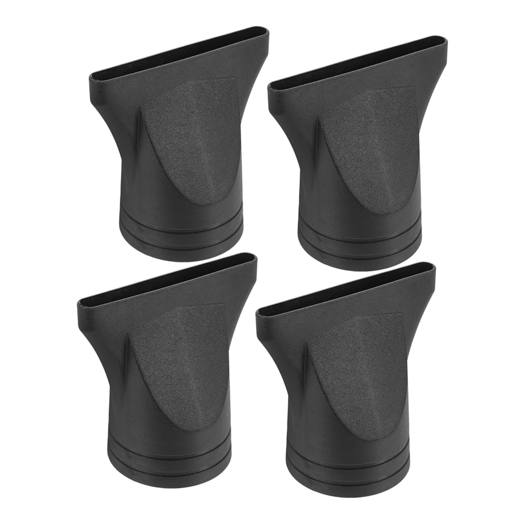 Accessori per Asciugacapelli 4 Pezzi Beccucci Concentratori Neri in Plastica per Ugelli da 4-4,8 Cm Migliorano Prestazioni e Flusso D'aria