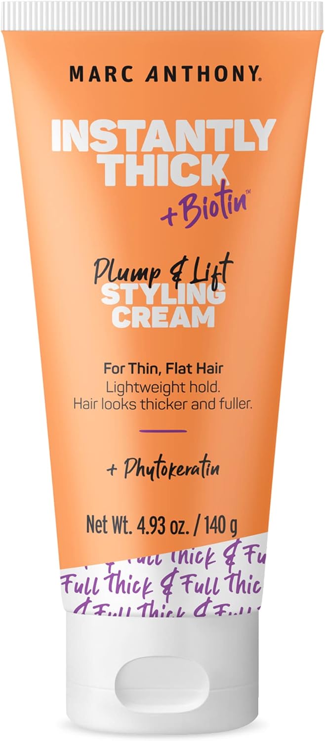 Marc Anthony Instant Thick Biotin Styling Cream – Biotin & Vitamin E Hair Thickening Cream to Make Hair Thick and Full – Volumizing Lightweight Thickening Hair Product for Fine, Dry Dull