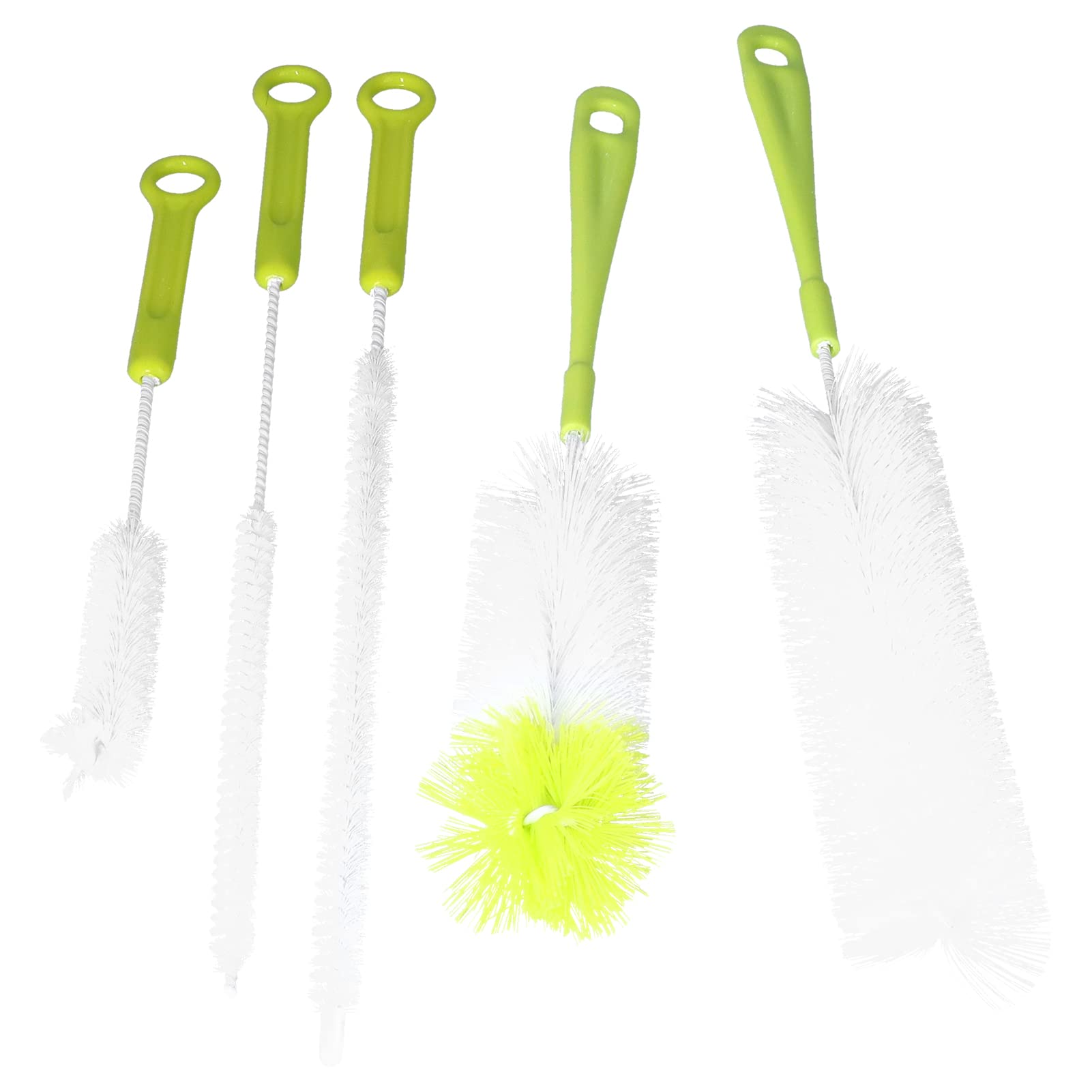 FolanyBottle Cleaning Brush Set, Long Handle Bottle Cleaner for Washing Narrow Neck Beer Bottles, Thermos S’Well Hydro Flask Sports Water Bottles with Straw Brush, Kettle Spout/Lid