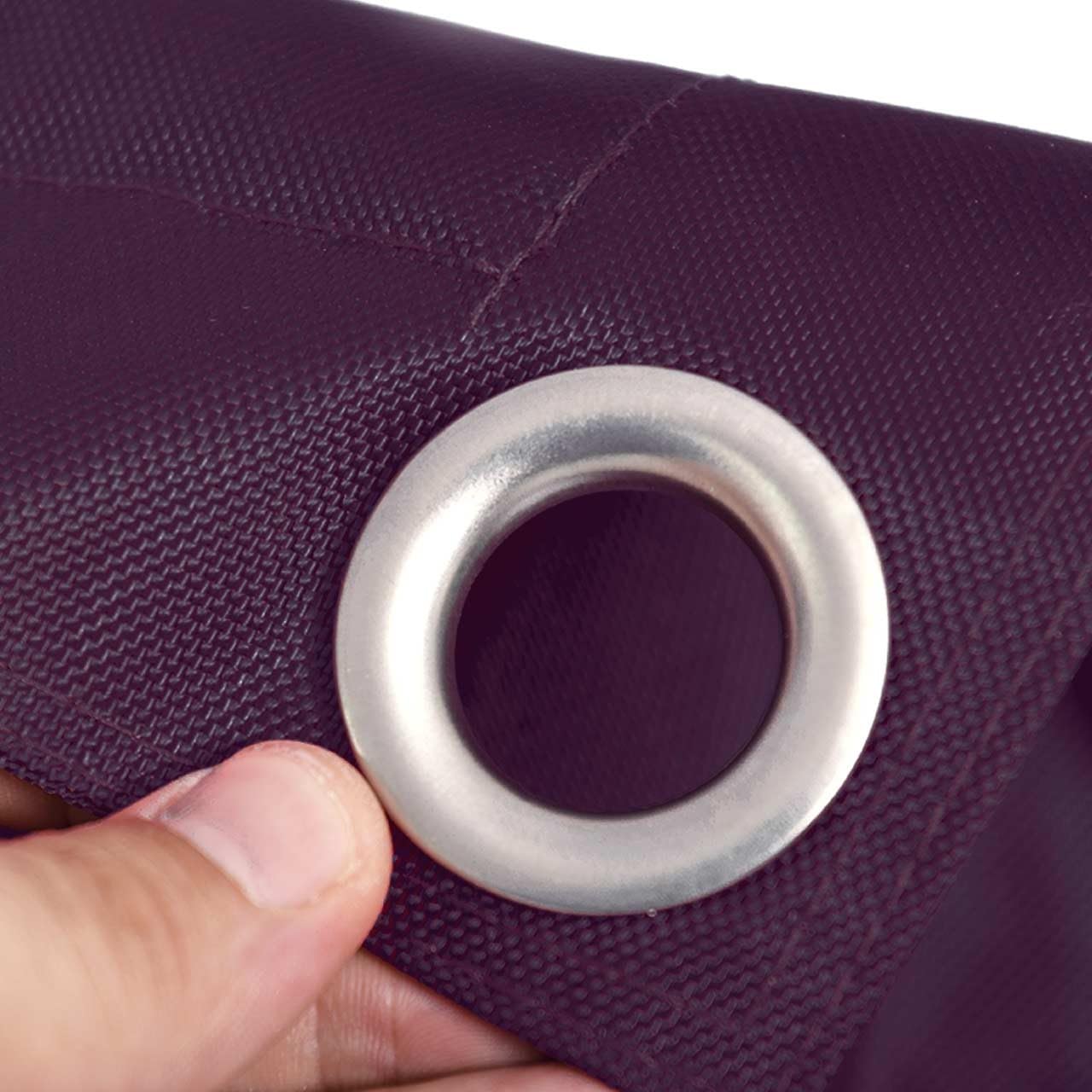 LIVEDECO - Housse Vide Pouf Géant XL Imperméable Extérieur Outdoor Aubergine Iron RAW BiG52