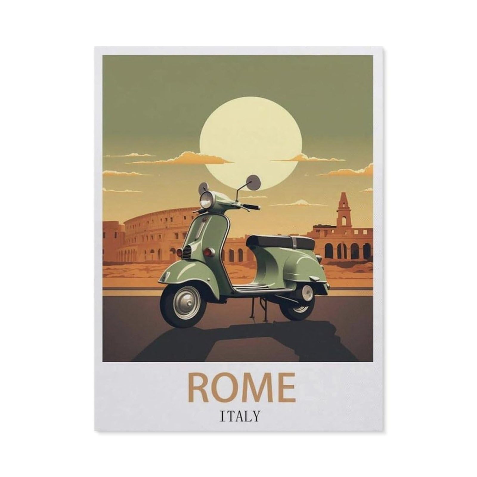 Metal Signs，Rome Italy(15x30cm）