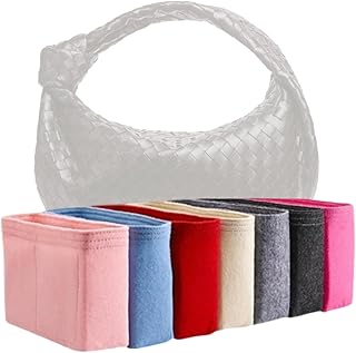 Xoppia - Organizador de bolsas compatible con bolsas pequeñas Bottega Veneta. Forro de fieltro para bolso de mano para mujer. (marrón, estilo A: exposición)