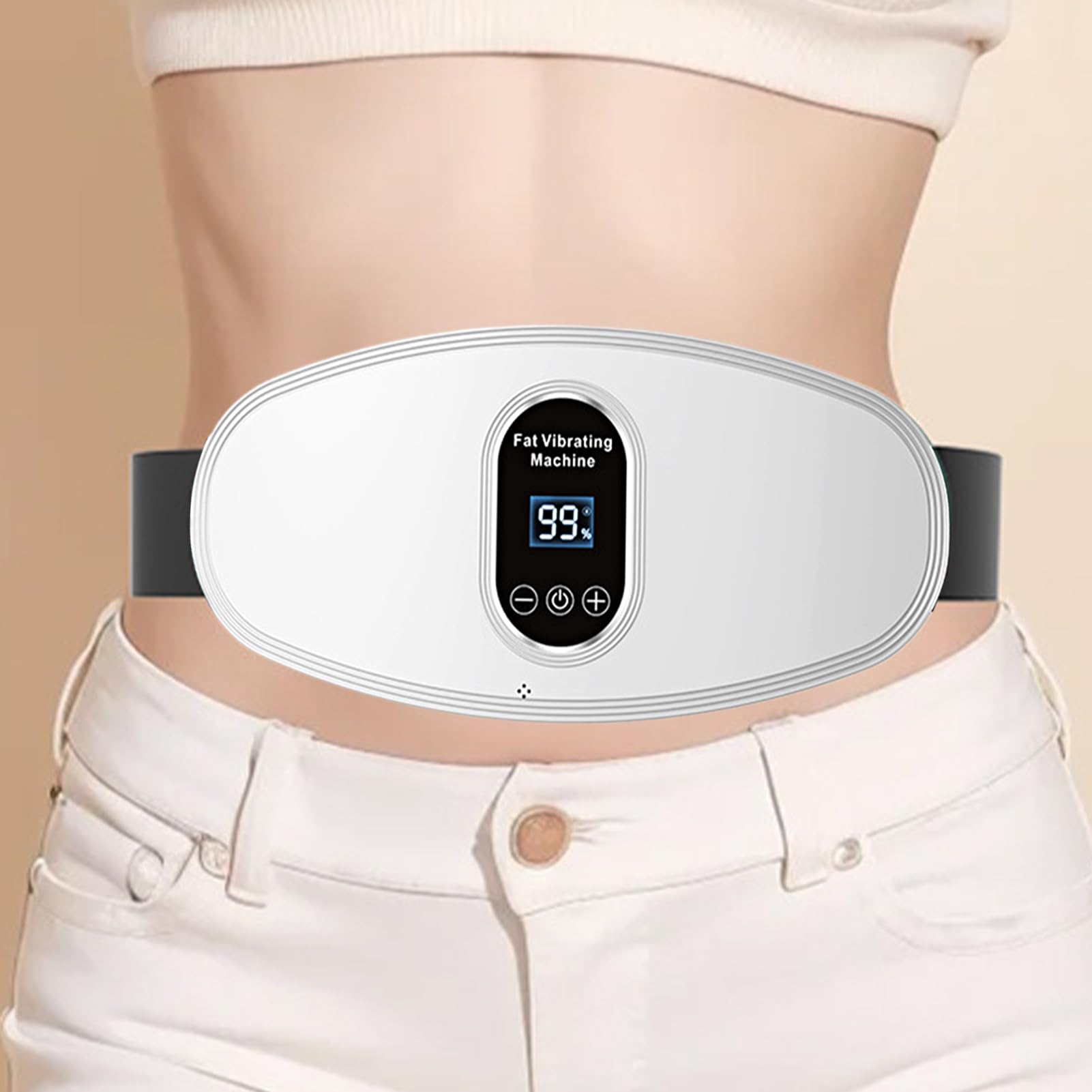 Bauchmassager Sportmassagegürtel mit LCD Touchscreen | Elektrischer Bauch Gürtel mit 6 Stufen Massage | Fitness Massagegerät für Männer und Frauen | Massage Gürtel zur Muskelentspannung