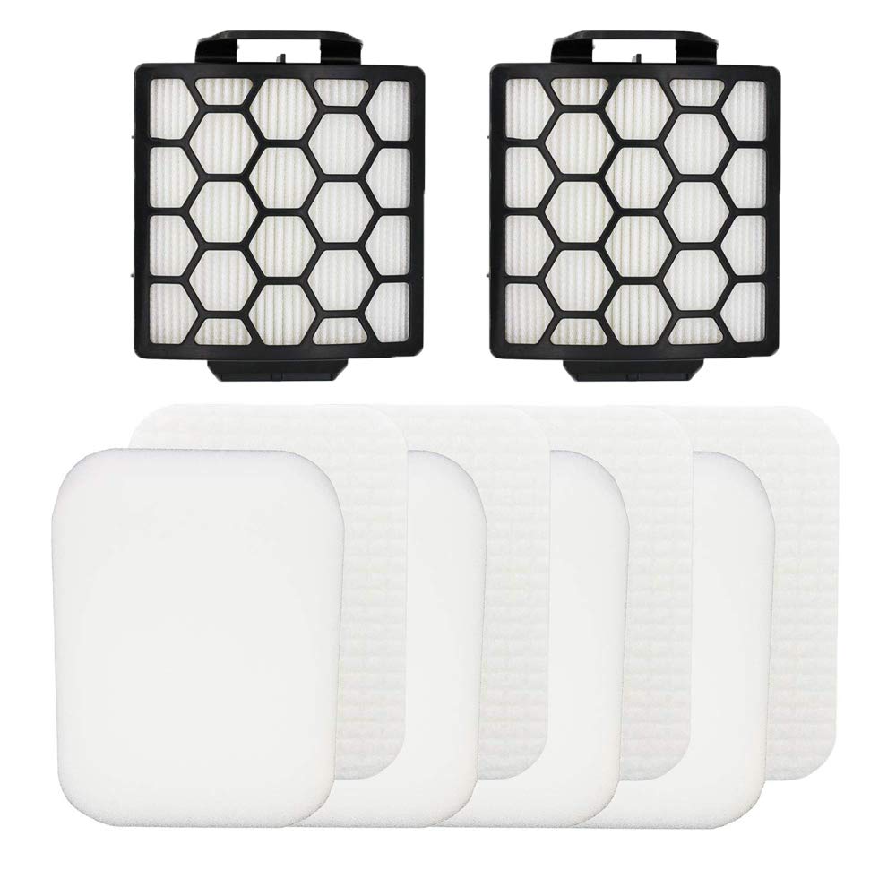 OctcosyReplacement Parts for Shark Navigator Zero-M Self-Cleaning Brushroll Pet Pro Upright Vacuum ZU60 ZU62 ZU62C NV251 NV255, 2 HEPA Filters+4 Foam&Felt Filters Kit, Parts #1238FT60&1239FT60